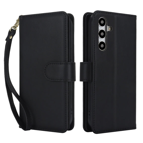 For Samsung Galaxy S24+ / S25+ 5G Multi-Card Wallet RFID Leather Phone Case(Black)