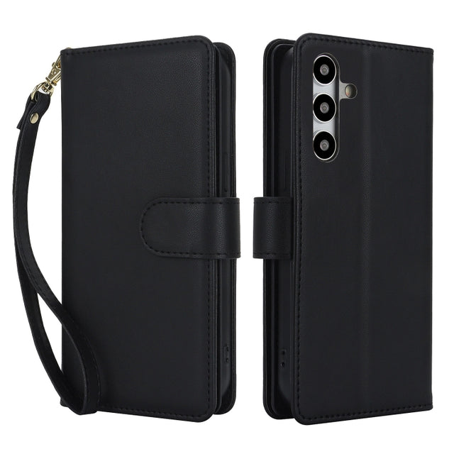 For Samsung Galaxy S24+ / S25+ 5G Multi-Card Wallet RFID Leather Phone Case(Black)