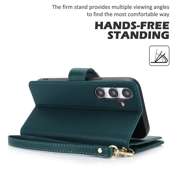 For Samsung Galaxy S24+ / S25+ 5G Multi-Card Wallet RFID Leather Phone Case(Green)