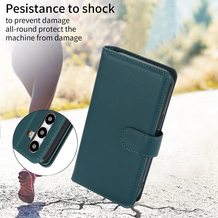 For Samsung Galaxy S24+ / S25+ 5G Multi-Card Wallet RFID Leather Phone Case(Green) - Galaxy S24+ 5G Cases by PMC Jewellery | Online Shopping South Africa | PMC Jewellery | Buy Now Pay Later Mobicred