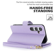 For Samsung Galaxy S24+ / S25+ 5G Multi-Card Wallet RFID Leather Phone Case(Light Purple)