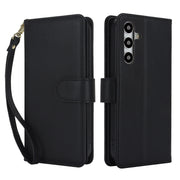 For Samsung Galaxy S24 / S25 5G Multi-Card Wallet RFID Leather Phone Case(Black)