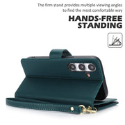 For Samsung Galaxy S24 / S25 5G Multi-Card Wallet RFID Leather Phone Case(Green)