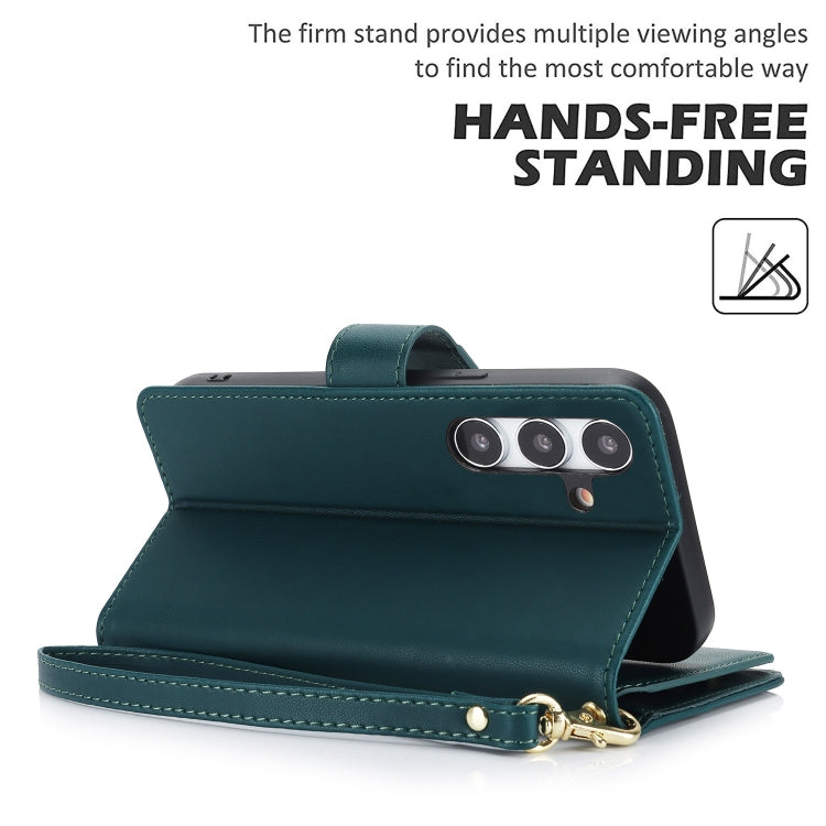 For Samsung Galaxy S24 / S25 5G Multi-Card Wallet RFID Leather Phone Case(Green)