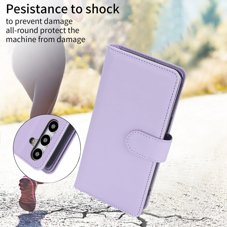 For Samsung Galaxy S24 / S25 5G Multi-Card Wallet RFID Leather Phone Case(Light Purple) - Galaxy S24 5G Cases by PMC TechLife | Online Shopping South Africa | PMC TechLife | Buy Now Pay Later Mobicred