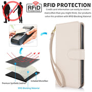 For Samsung Galaxy S24 / S25 5G Multi-Card Wallet RFID Leather Phone Case(Apricot)