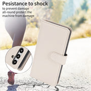 For Samsung Galaxy S24 / S25 5G Multi-Card Wallet RFID Leather Phone Case(Apricot)