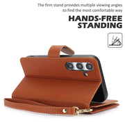 For Samsung Galaxy S24 / S25 5G Multi-Card Wallet RFID Leather Phone Case(Brown)