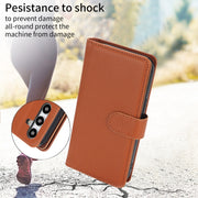 For Samsung Galaxy S24 / S25 5G Multi-Card Wallet RFID Leather Phone Case(Brown)