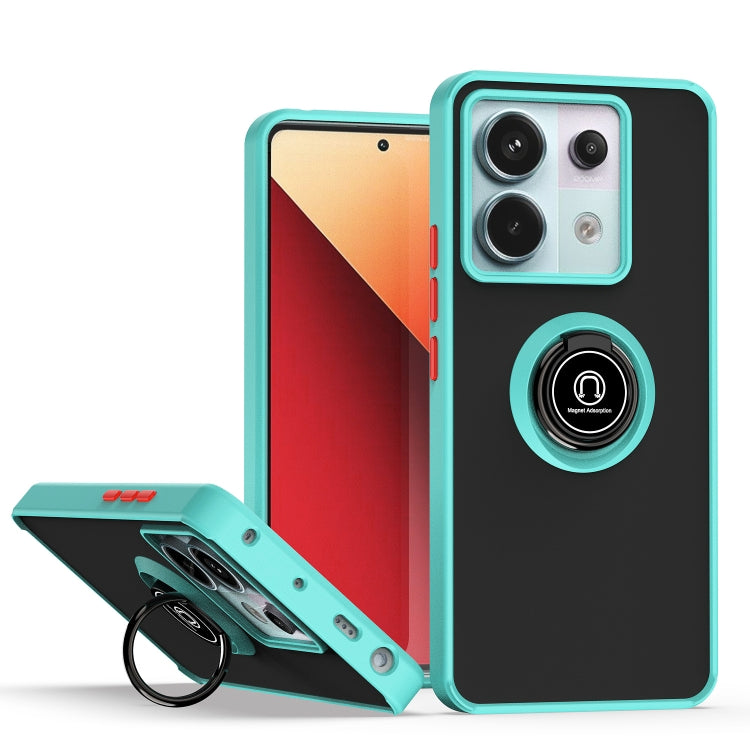 For Xiaomi Redmi Note 13 Pro 5G Q Shadow 1 Series TPU + PC Phone Case with Ring(Sky Blue) - Note 13 Pro Cases by PMC TechLife | Online Shopping South Africa | PMC TechLife