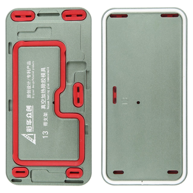 For iPhone 13 LCD Screen Frame Vacuum Heating Glue Removal Mold with Holder