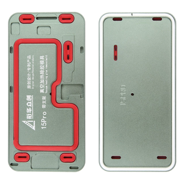 For iPhone 15 Pro LCD Screen Frame Vacuum Heating Glue Removal Mold with Holder