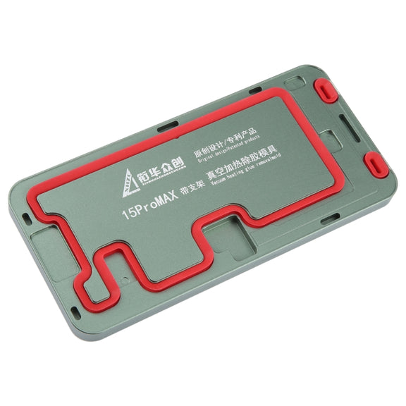 For iPhone 15 Pro Max LCD Screen Frame Vacuum Heating Glue Removal Mold with Holder