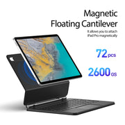 For Samsung Galaxy Tab S10+ / S9+ DUX DUCIS MK Series Floating Magnetic Keyboard Tablet Leather Case