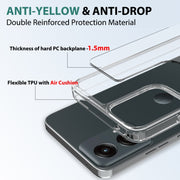 For Motorola Moto G 5G 2024 Scratchproof Acrylic TPU Phone Case(Transparent)