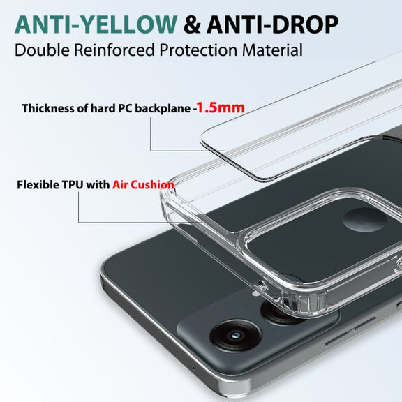 For Motorola Moto G 5G 2024 Scratchproof Acrylic TPU Phone Case(Transparent)