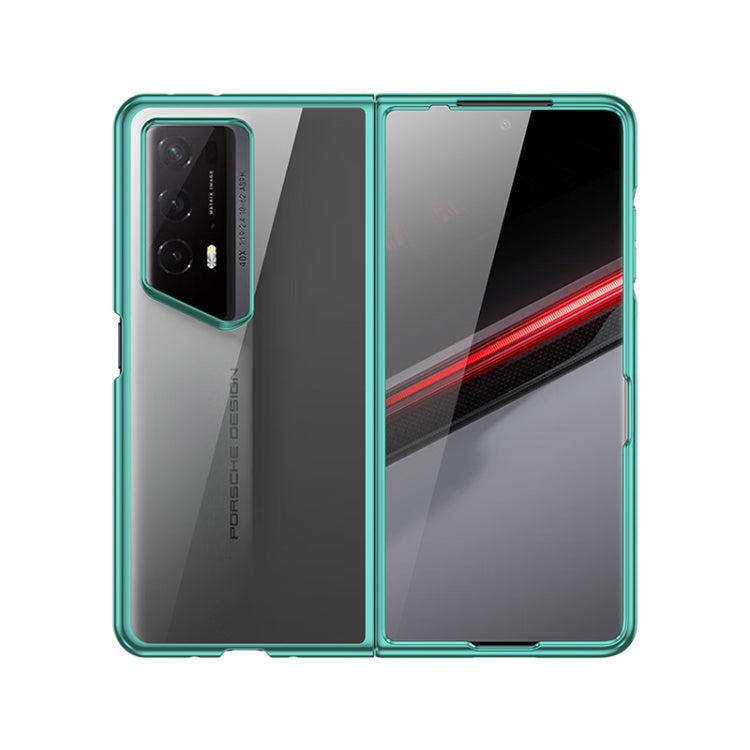 For Honor Magic V2 RSR Porsche Design Transparent Electroplating All-inclusive Folding Phone Case(Green) - Honor Cases by PMC TechLife | Online Shopping South Africa | PMC TechLife | Buy Now Pay Later Mobicred
