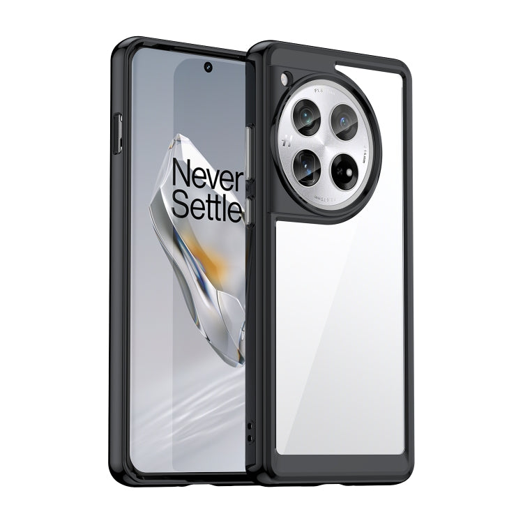 For OnePlus 12 Colorful Series Acrylic Hybrid TPU Phone Case(Black) - free shipping - PMC TechLife - Order now!