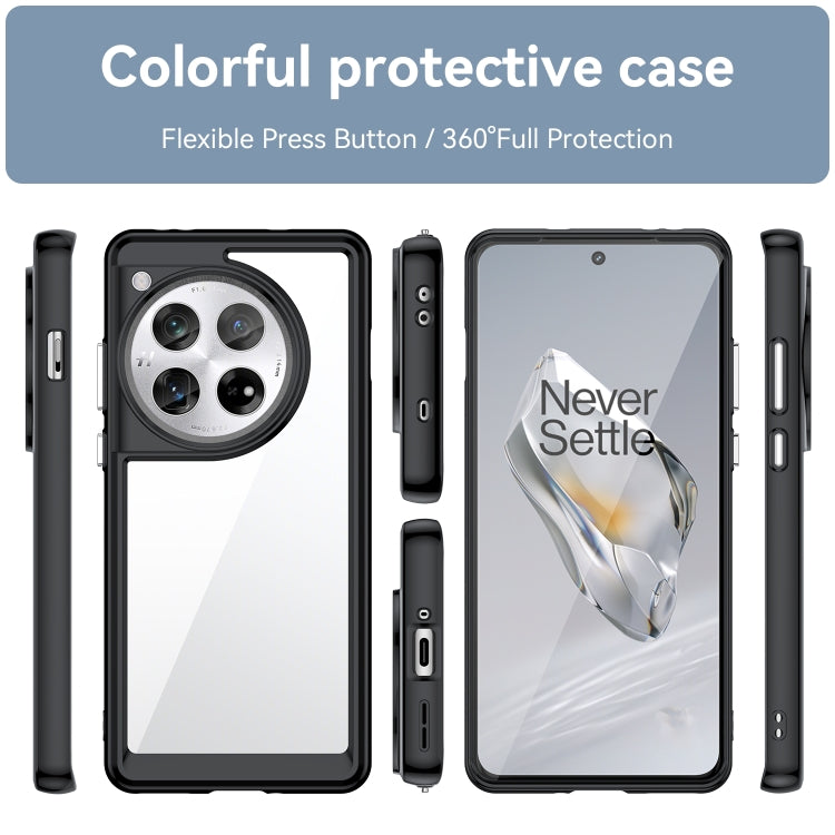 For OnePlus 12 Colorful Series Acrylic Hybrid TPU Phone Case(Black) - free shipping - PMC TechLife - Order now!