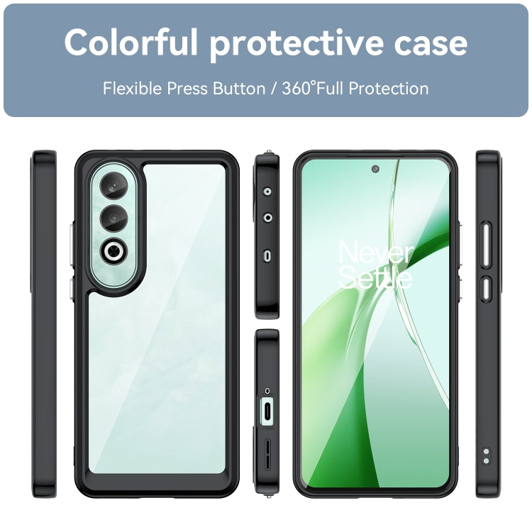 For OnePlus Nord CE4 Colorful Series Acrylic Hybrid TPU Phone Case(Black) - OnePlus Cases by PMC TechLife | Online Shopping South Africa | PMC TechLife | Buy Now Pay Later Mobicred
