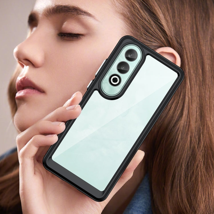 For OnePlus Nord CE4 Colorful Series Acrylic Hybrid TPU Phone Case(Black) - OnePlus Cases by PMC TechLife | Online Shopping South Africa | PMC TechLife | Buy Now Pay Later Mobicred
