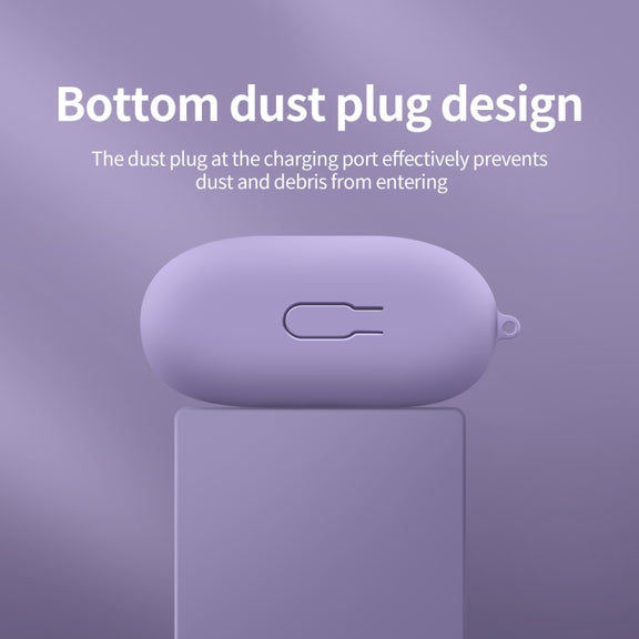 For Huawei FreeClip Earphone Liquid Silicone Protective Case(Midnight Blue)