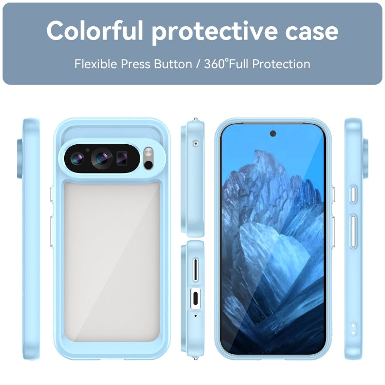 For Google Pixel 9 Colorful Series Acrylic Hybrid TPU Phone Case(Blue) - free shipping - PMC TechLife - Order now!