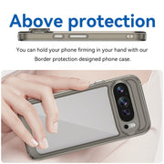 For Google Pixel 9 Colorful Series Acrylic Hybrid TPU Phone Case(Transparent Grey)