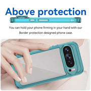 For Google Pixel 9 Colorful Series Acrylic Hybrid TPU Phone Case(Transparent Blue)