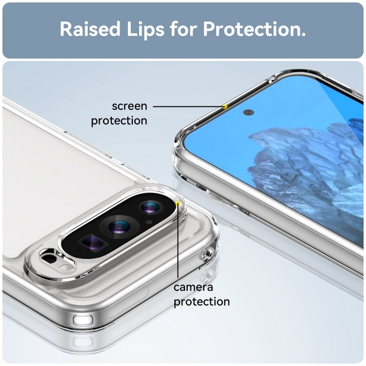 For Google Pixel 9 Colorful Series Acrylic Hybrid TPU Phone Case(Transparent) - Google Cases by PMC TechLife | Online Shopping South Africa | PMC TechLife | Buy Now Pay Later Mobicred