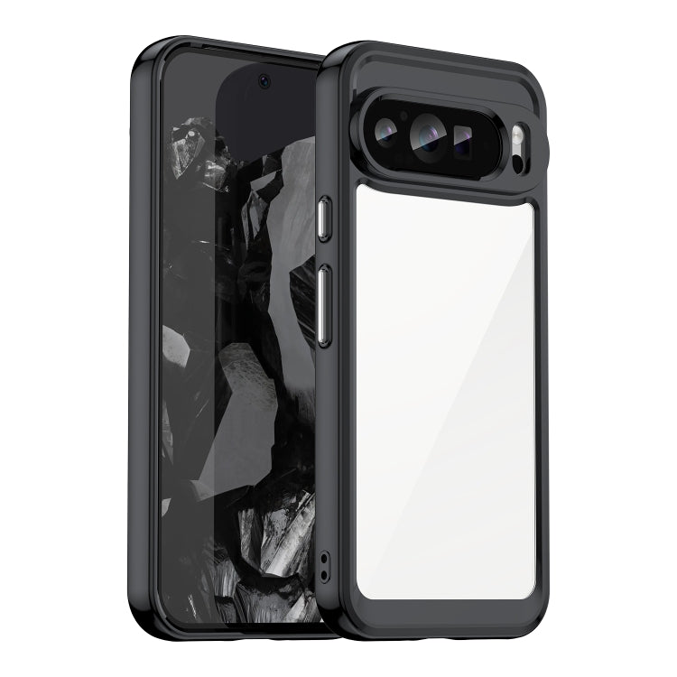 For Google Pixel 9 Pro Colorful Series Acrylic Hybrid TPU Phone Case(Black) - Google Cases by PMC TechLife | Online Shopping South Africa | PMC TechLife | Buy Now Pay Later Mobicred