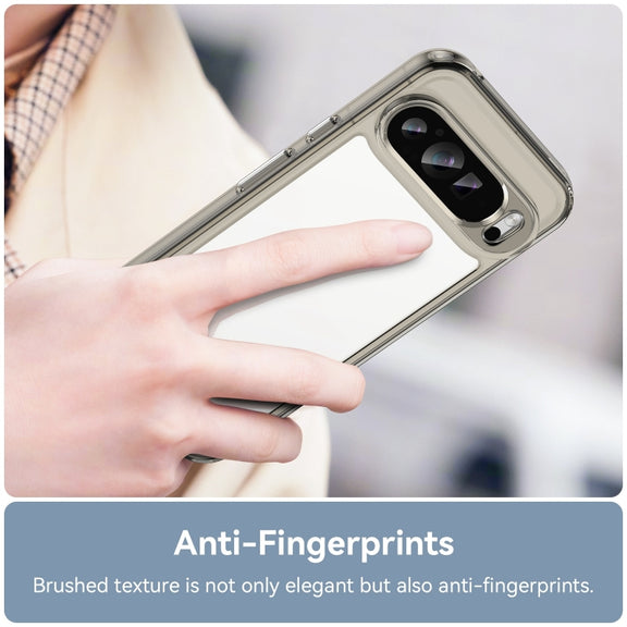 For Google Pixel 9 Pro Colorful Series Acrylic Hybrid TPU Phone Case(Transparent Grey)
