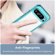 For Google Pixel 9 Pro Colorful Series Acrylic Hybrid TPU Phone Case(Transparent Blue)