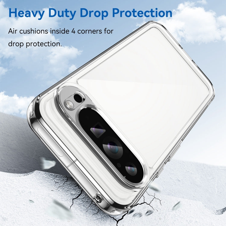 For Google Pixel 9 Pro Colorful Series Acrylic Hybrid TPU Phone Case(Transparent)
