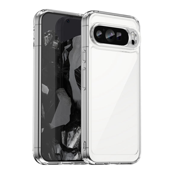 For Google Pixel 9 Pro Colorful Series Acrylic Hybrid TPU Phone Case(Transparent)