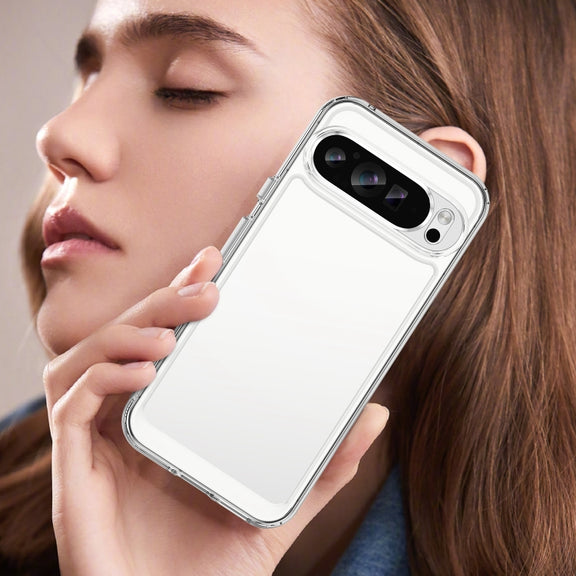 For Google Pixel 9 Pro Colorful Series Acrylic Hybrid TPU Phone Case(Transparent)