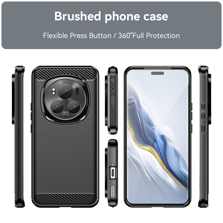 For Honor Magic 6 Pro Carbon Fiber Brushed Texture TPU Phone Case(Black) - Honor Cases by PMC TechLife | Online Shopping South Africa | PMC TechLife