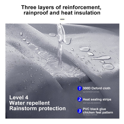 MOTOLSG Motorcycle Waterproof Sunproof Dustproof Thickening Cover, Size:L(Silver) - free shipping - PMC Jewellery - Order now!