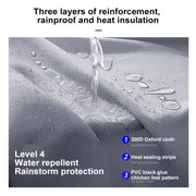 MOTOLSG Motorcycle Water-resistant Sunproof Dustproof Thickening Cover, Size:XXXL(Silver)