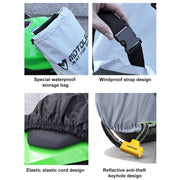 MOTOLSG Motorcycle Water-resistant Sunproof Dustproof Thickening Cover, Size:XXXL(Silver)
