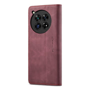 For OnePlus 12 CaseMe 013 Multifunctional Horizontal Flip Leather Phone Case(Wine Red)