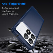 For Xiaomi Redmi K70 Brushed Texture Carbon Fiber TPU Phone Case(Blue)
