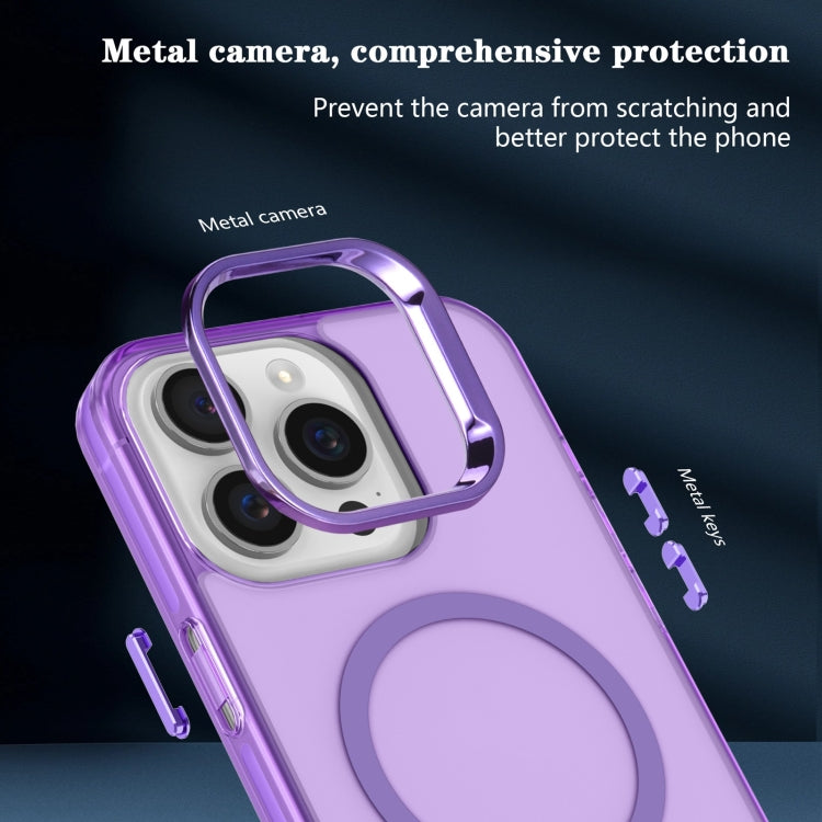 For iPhone 15 Pro Electroplated IMD Magsafe PC Hybrid TPU Phone Case(Purple) - free shipping - PMC TechLife - Order now!