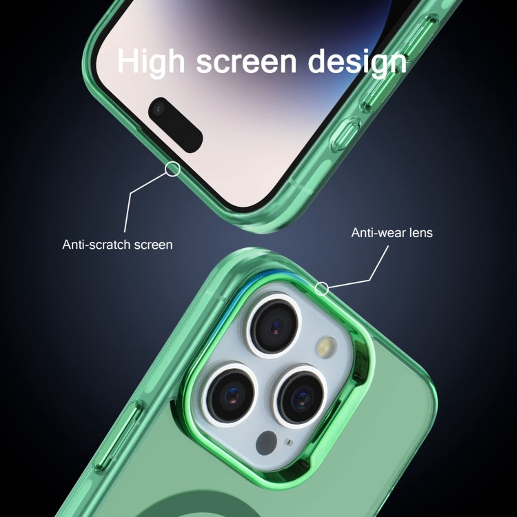 For iPhone 14 Electroplated IMD Magsafe PC Hybrid TPU Phone Case(Green) - iPhone 14 Cases by PMC TechLife | Online Shopping South Africa | PMC TechLife