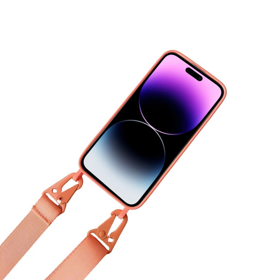 For iPhone 11 Card Slot Liquid Silicone Phone Case with Lanyard(Light Purple)