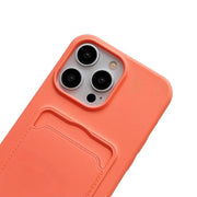 For iPhone 16 Pro Card Slot Liquid Silicone Phone Case with Lanyard(Black)