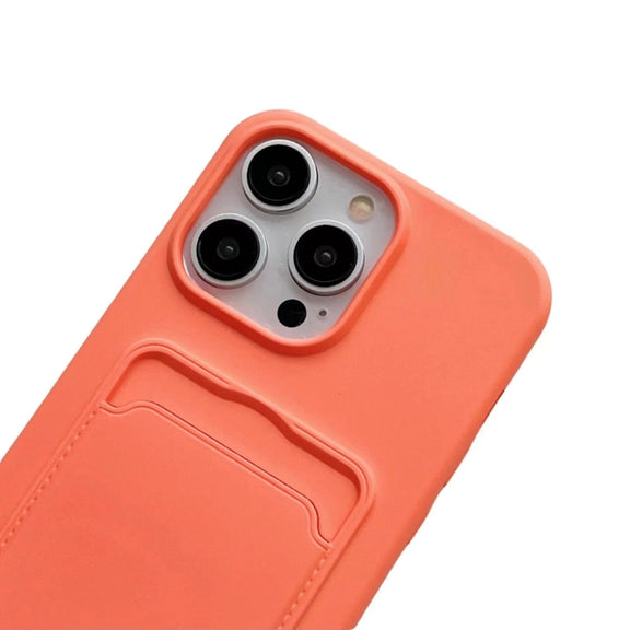 For iPhone 16 Card Slot Liquid Silicone Phone Case with Lanyard(Matcha Green)