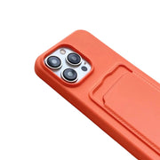 For iPhone 16 Pro Card Slot Liquid Silicone Phone Case with Lanyard(Grey)