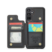 For Samsung Galaxy A15 CaseMe C22 Litchi Texture RFID Anti-theft Leather Phone Case(Black)