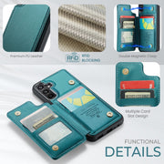 For Samsung Galaxy A15 CaseMe C22 Litchi Texture RFID Anti-theft Leather Phone Case(Green)